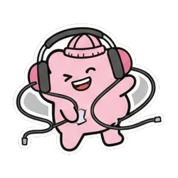 随着节奏跳舞 Pinky Music Jam sticker for expressive chats and social replies.