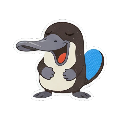 Sleeping platypus with ZZZZ text Playful Platypus Pals sticker for expressive chats and social replies.