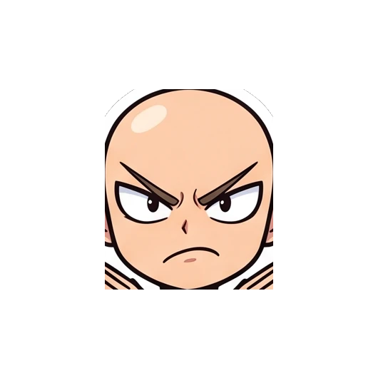 Bald boy crossing arms in disapproval Baldy Boy Daily Life sticker for expressive chats and social replies.