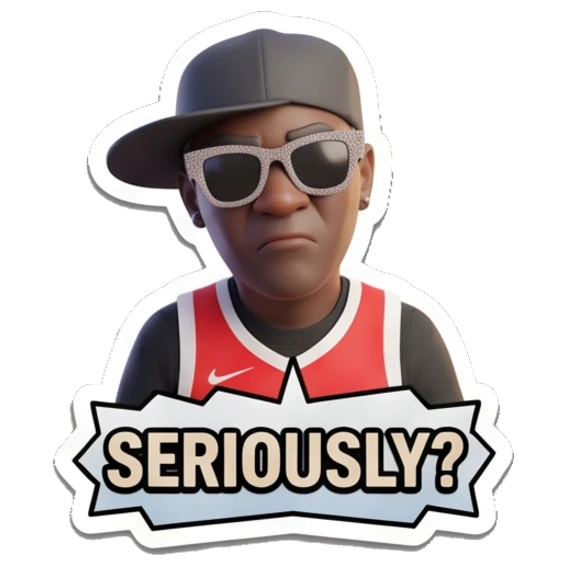 Sticker 4 from AI Sticker Pack, designed for expressive chats, social replies, and everyday reactions.