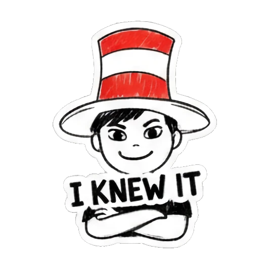 男孩交叉双臂表情 Doodle Hat Boy sticker for expressive chats and social replies.