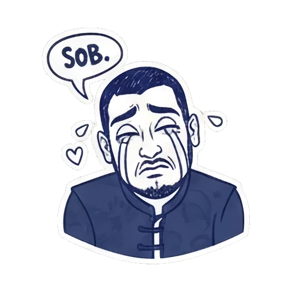 日常对话幽默回应 Expressive Guy Stickers sticker for expressive chats and social replies.