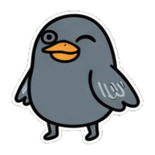 调皮小鸟眨眼卖萌 Cute Bird Daily Stickers sticker for expressive chats and social replies.