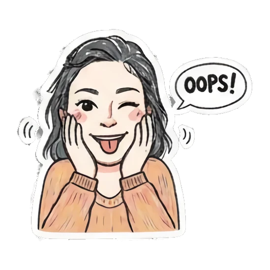 playful girl winking Daily Life of a Playful Girl sticker for expressive chats and social replies.