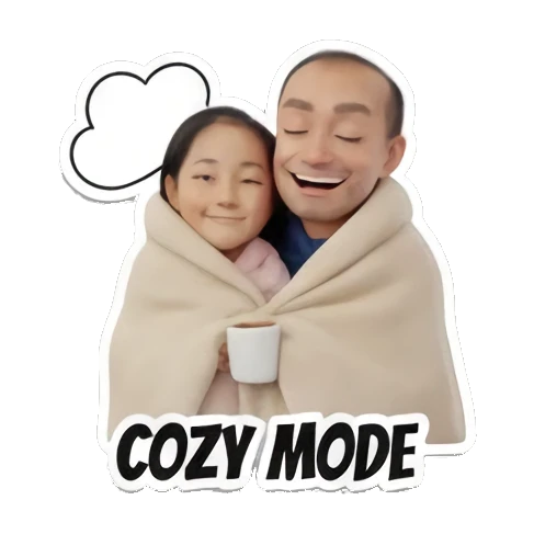 父女搞怪欢呼 Dad and Daughter Adventures sticker for expressive chats and social replies.