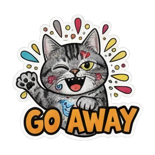 猫咪 开心 Sugar Skull Tabby sticker for expressive chats and social replies.