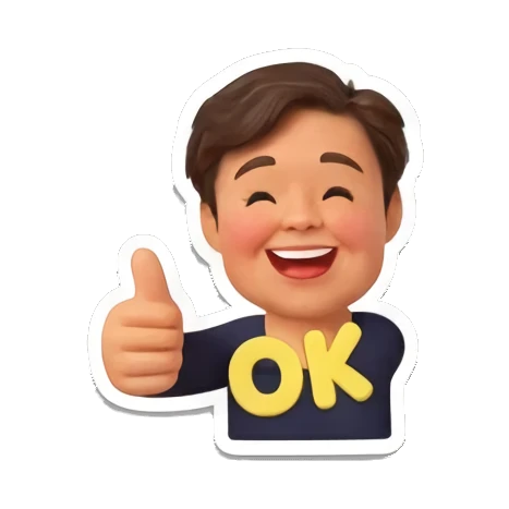 男孩竖起大拇指点赞 Cheerful Boy 3D Expressions sticker for expressive chats and social replies.