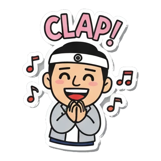 手指比心 Cool Guy Daily Vibes sticker for expressive chats and social replies.