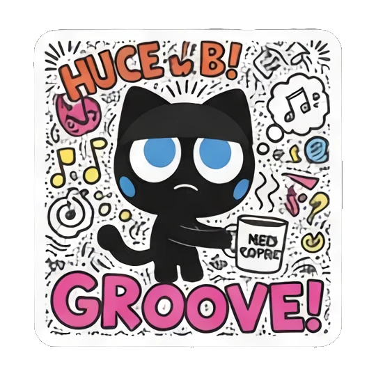 有趣反应贴纸 Doodle Cat Expressions sticker for expressive chats and social replies.