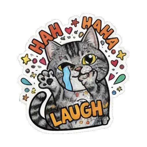 带有英文文字的贴纸 Sugar Skull Tabby sticker for expressive chats and social replies.