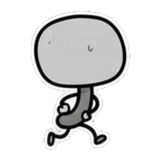 小人奔跑哼着小曲 Expressive Grey Blob sticker for expressive chats and social replies.
