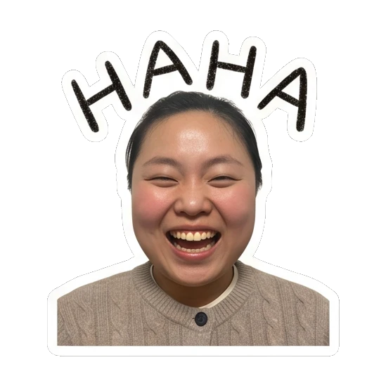 开怀大笑表情 Daily Life of a Cheerful Girl sticker for expressive chats and social replies.