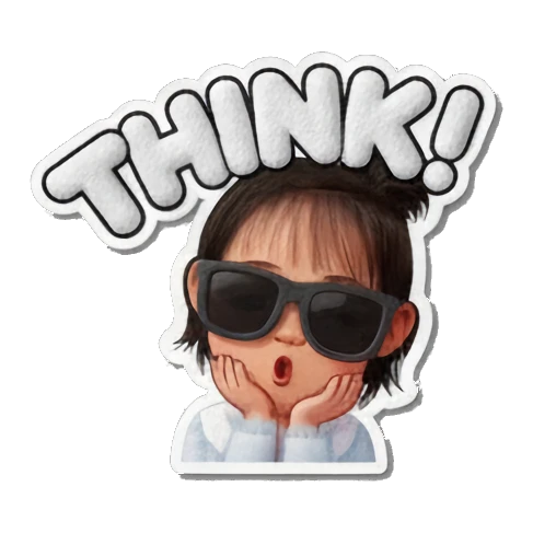 女孩疑惑WUT Puffy Little Girl Expressions sticker for expressive chats and social replies.