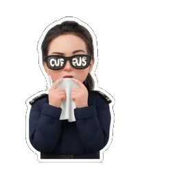 捂嘴惊讶 Uniformed Girl's Daily Moods sticker for expressive chats and social replies.