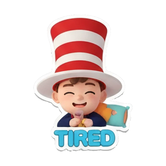 Confused boy saying Huh Whimsical Hat Boy Adventures sticker for expressive chats and social replies.