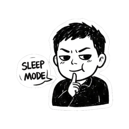 男孩嘘声SHHH Doodle Guy's Moods sticker for expressive chats and social replies.