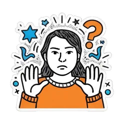 无奈摊手表情 Pop Art Girl Expressions sticker for expressive chats and social replies.