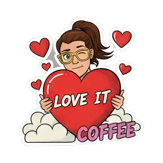 护士开心喝咖啡LOV Nurse Life Vibes sticker for expressive chats and social replies.
