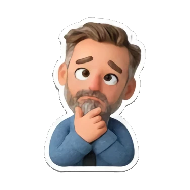 大叔思考人生 Cheerful Bearded Guy sticker for expressive chats and social replies.