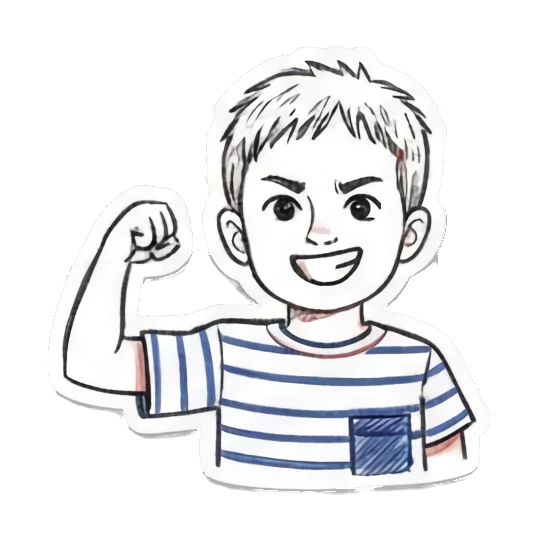男孩吃披萨 Boy's Doodle Diary sticker for expressive chats and social replies.