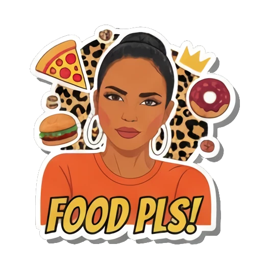 活力女孩 Trendy Girl's Pop Art Moods sticker for expressive chats and social replies.