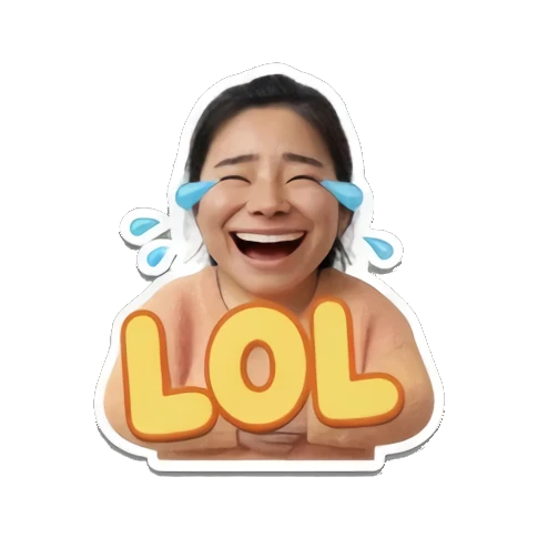 开怀大笑LOL Daily Life of a Cheerful Girl sticker for expressive chats and social replies.