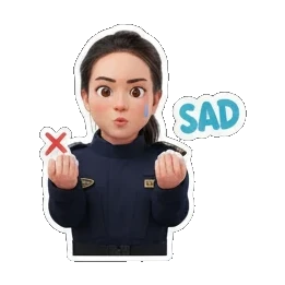 开心撒花 Uniformed Girl's Daily Moods sticker for expressive chats and social replies.
