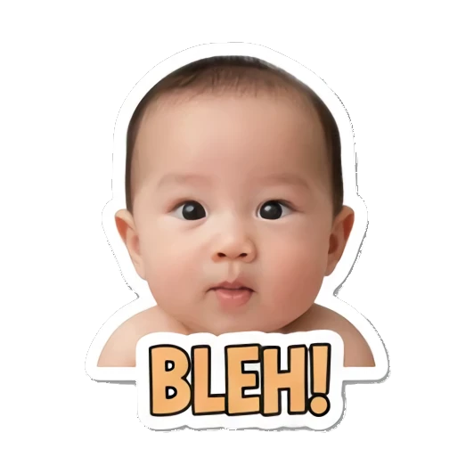 搞怪吐舌表情 Little Baby Expressions sticker for expressive chats and social replies.