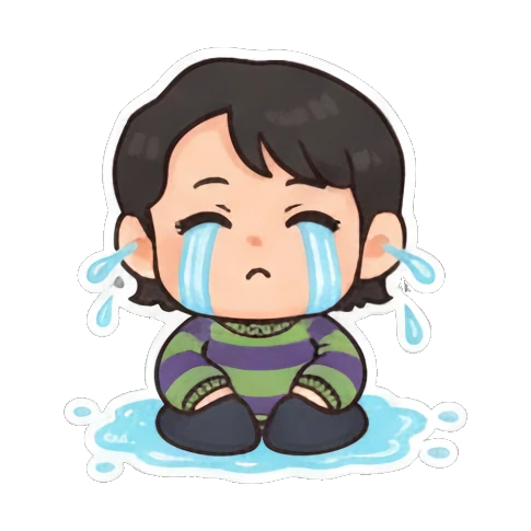 竖起大拇指赞 Striped Kid's Daily Moods sticker for expressive chats and social replies.