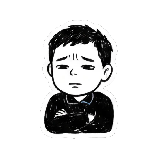 小哥无奈摊手 Doodle Guy's Moods sticker for expressive chats and social replies.