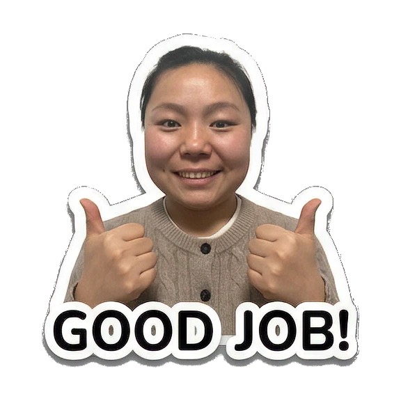 Sticker 1 from AI Sticker Pack, designed for expressive chats, social replies, and everyday reactions.