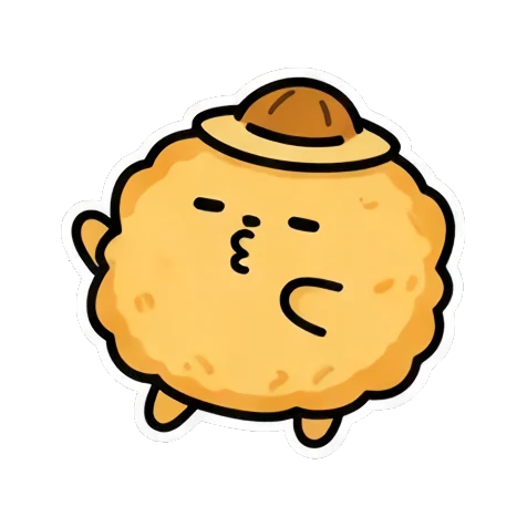 Questioning with a puzzled look Fluffy Hat Creature Stickers sticker for expressive chats and social replies.