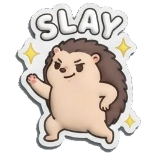 Hedgehog posing confidently with a slay attitude Puffy Hedgehog Daily sticker for expressive chats and social replies.