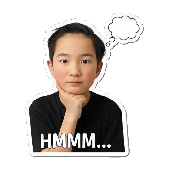 托腮沉思状态 Dynamic Boy Expressions sticker for expressive chats and social replies.