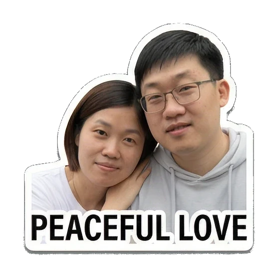 high five gesture Sweet Couple Moments sticker for expressive chats and social replies.