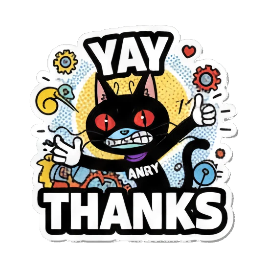 Sticker 3 from AI Sticker Pack, designed for expressive chats, social replies, and everyday reactions.