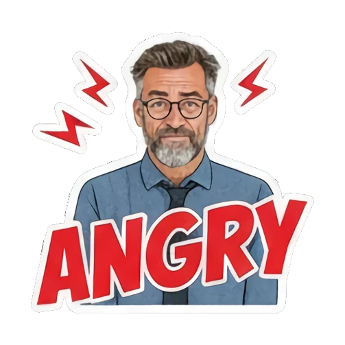 职场生活写照 Mr. Expressive: Daily Reactions sticker for expressive chats and social replies.