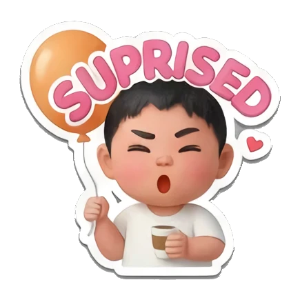 惊喜气球 Little Buddy's Big Feelings sticker for expressive chats and social replies.