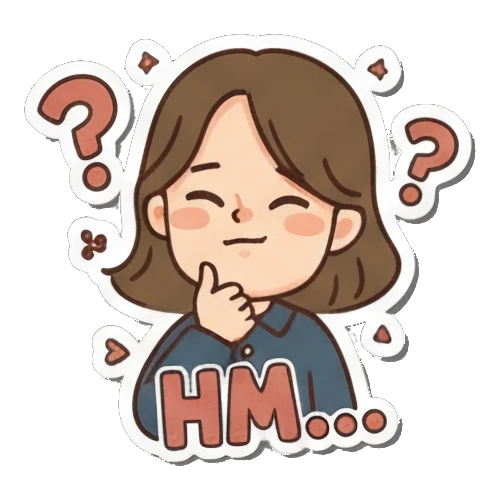 困惑女孩思考说HM... Vibrant Girl's Daily sticker for expressive chats and social replies.
