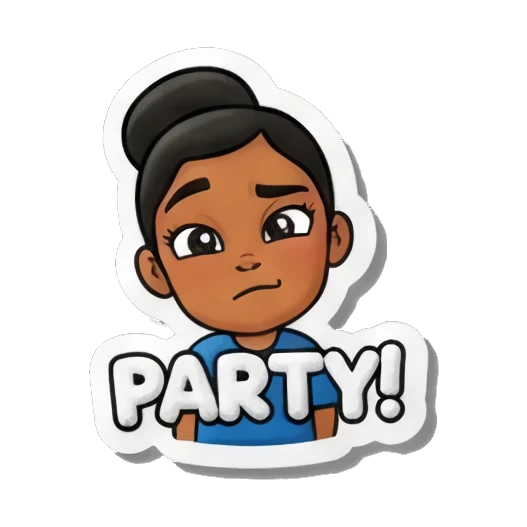 surprised wow Playful Girl Expressions sticker for expressive chats and social replies.