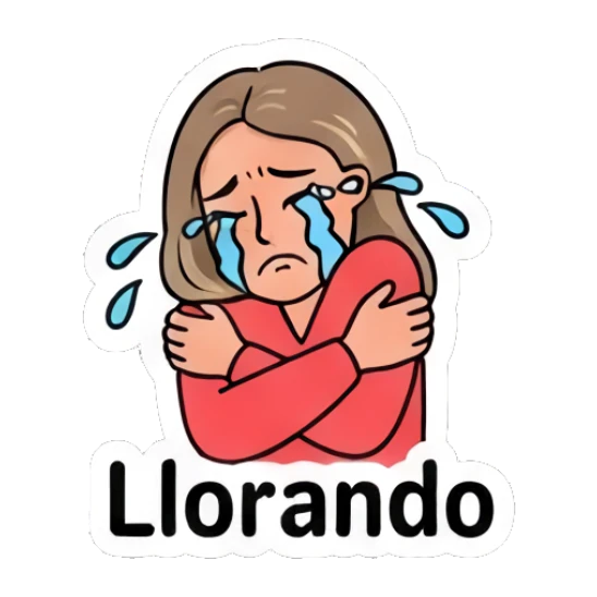 Woman crying with arms crossed, sad Couple Daily Vibes sticker for expressive chats and social replies.