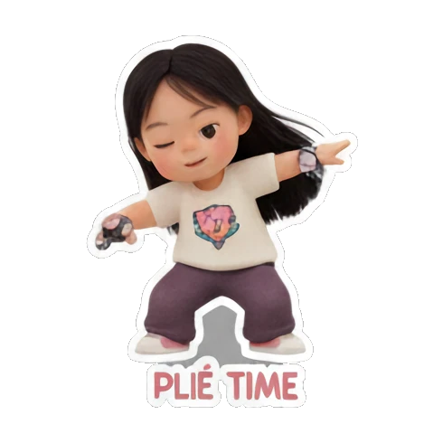 女孩机械舞步 Little Dancer Joy sticker for expressive chats and social replies.