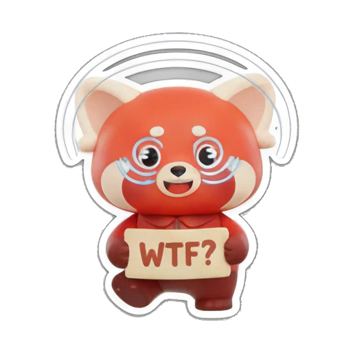 Red panda holding books Red Panda Daily Vibes sticker for expressive chats and social replies.
