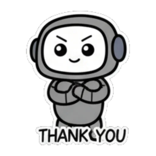 机器人双手合十，表达感谢。 Cute Robot Expressions sticker for expressive chats and social replies.