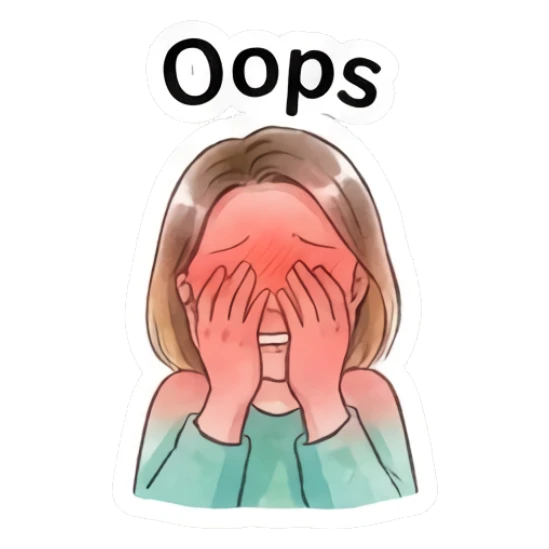 Embarrassed young woman covering face with hands Modern Girl Expressions sticker for expressive chats and social replies.