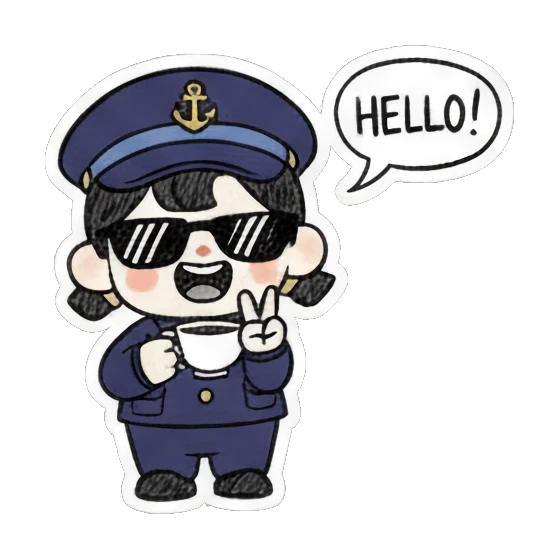 跳舞水手Groovy Little Sailor's Daily Fun sticker for expressive chats and social replies.