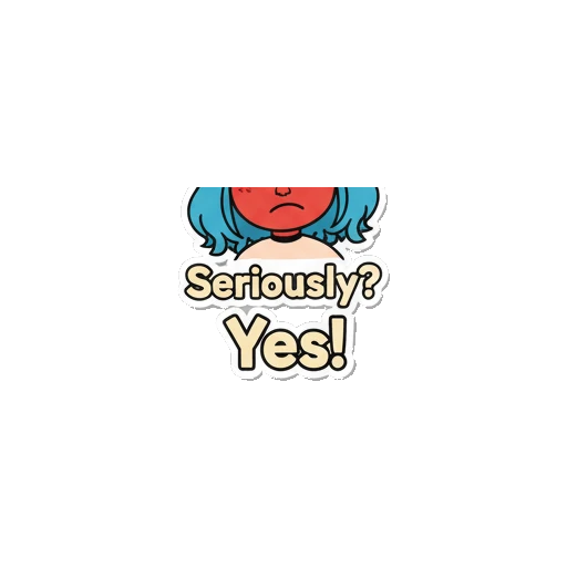Blue-haired girl cheering with star eyes and raised arms with text Let's go! Blue-Haired Fashionista sticker for expressive chats and social replies.