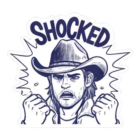 牛仔点赞OK手势 Cowboy Expressive Stickers sticker for expressive chats and social replies.