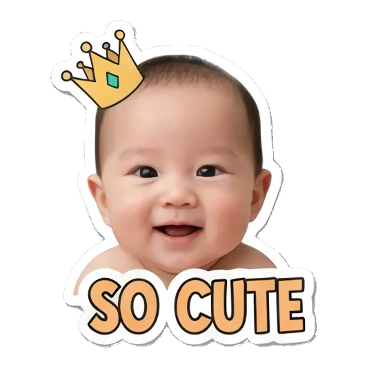 戴皇冠的可爱宝宝 Little Baby Expressions sticker for expressive chats and social replies.