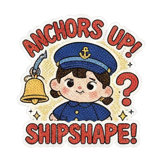 水手在波浪中摇摆 Little Sailor's Nautical Adventures sticker for expressive chats and social replies.